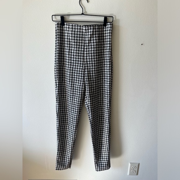 ONLY Dina Total Houndstooth AOP Legging – Nero – Cotone Elastico – Vestibilità Normale
